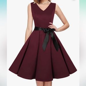 IHOT Vintage Tea Dress 1950's Flare Casual Garden Retro Swing Cocktail Dress